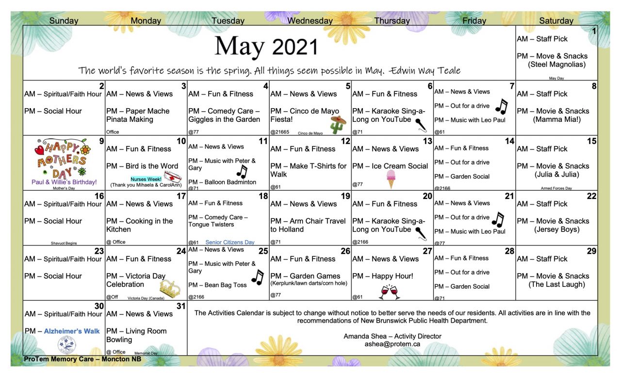 May 2021 Social And Wellness Calendar 1280x777 